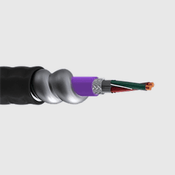 Cable de comunicación armado MC para Modbus/RS485, 2PR-22AWG, con pantalla y malla global, marca Belden.