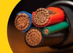Foto de catálogo mostrando la vista interna de cable industrial