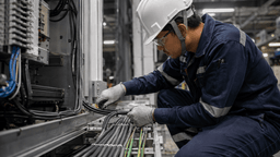 Instalación de cables industriales con buenas prácticas de seguridad