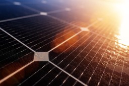 Zoom a celdas de paneles fotovoltaicos