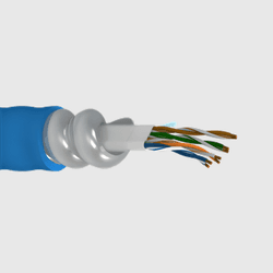 Cable Ethernet/CAT6 MC, 4PR-23AWG, 300V, con aislamiento PVC, marca Belden.